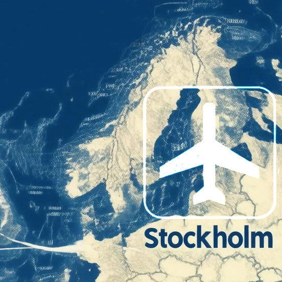 Anreise über Stockholm mit dem Flugzeug