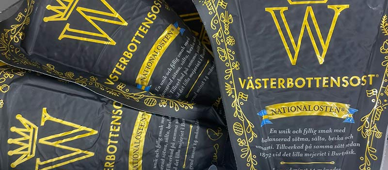 Der Verkaufsraum im Västerbottensost Besucherzentrum.