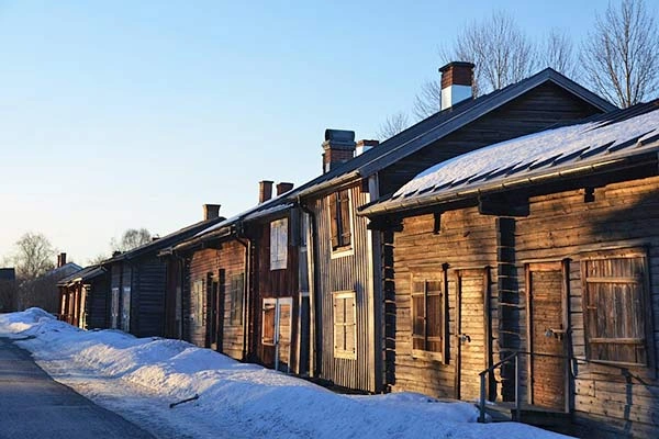 Die alte Kirchenstadt Bonnstan in Skellefteå