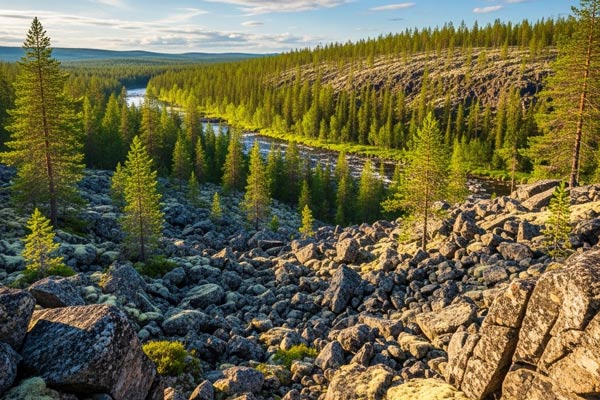 Eine vom Eis geformte Felslandschaft
